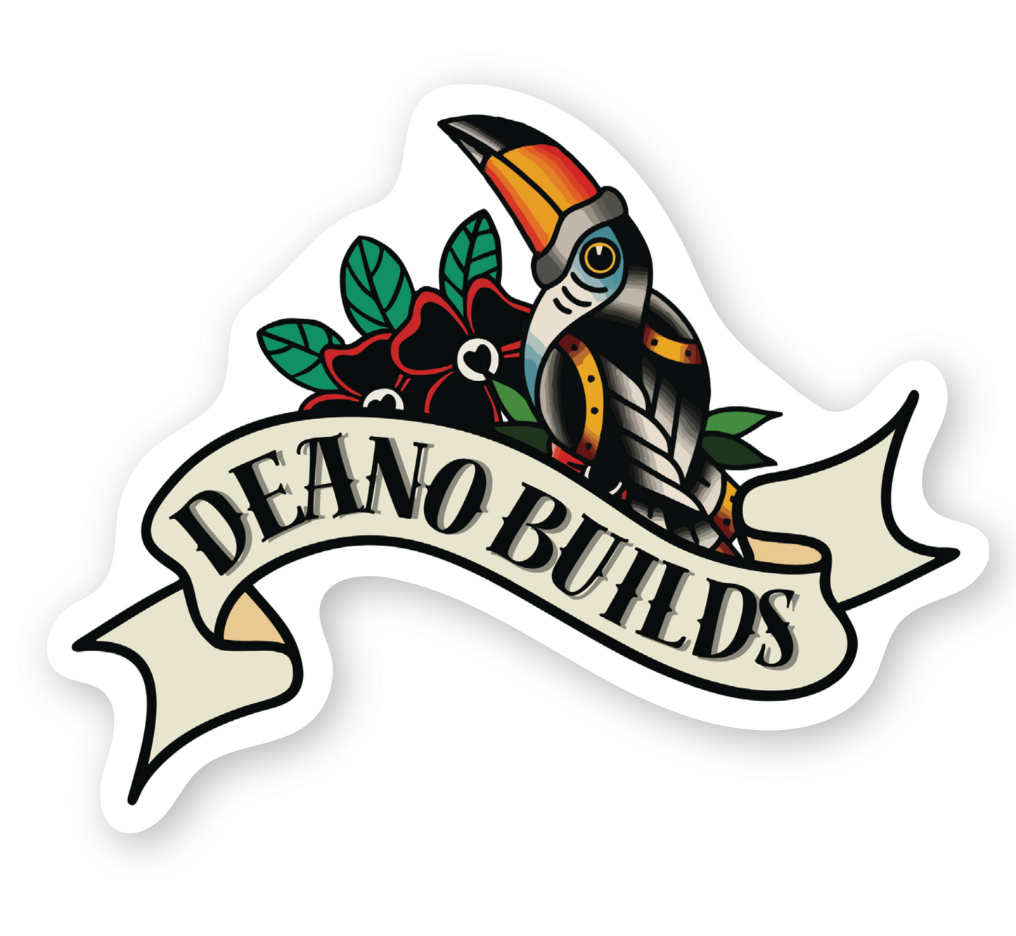 Deano Builds Toucan Sticker