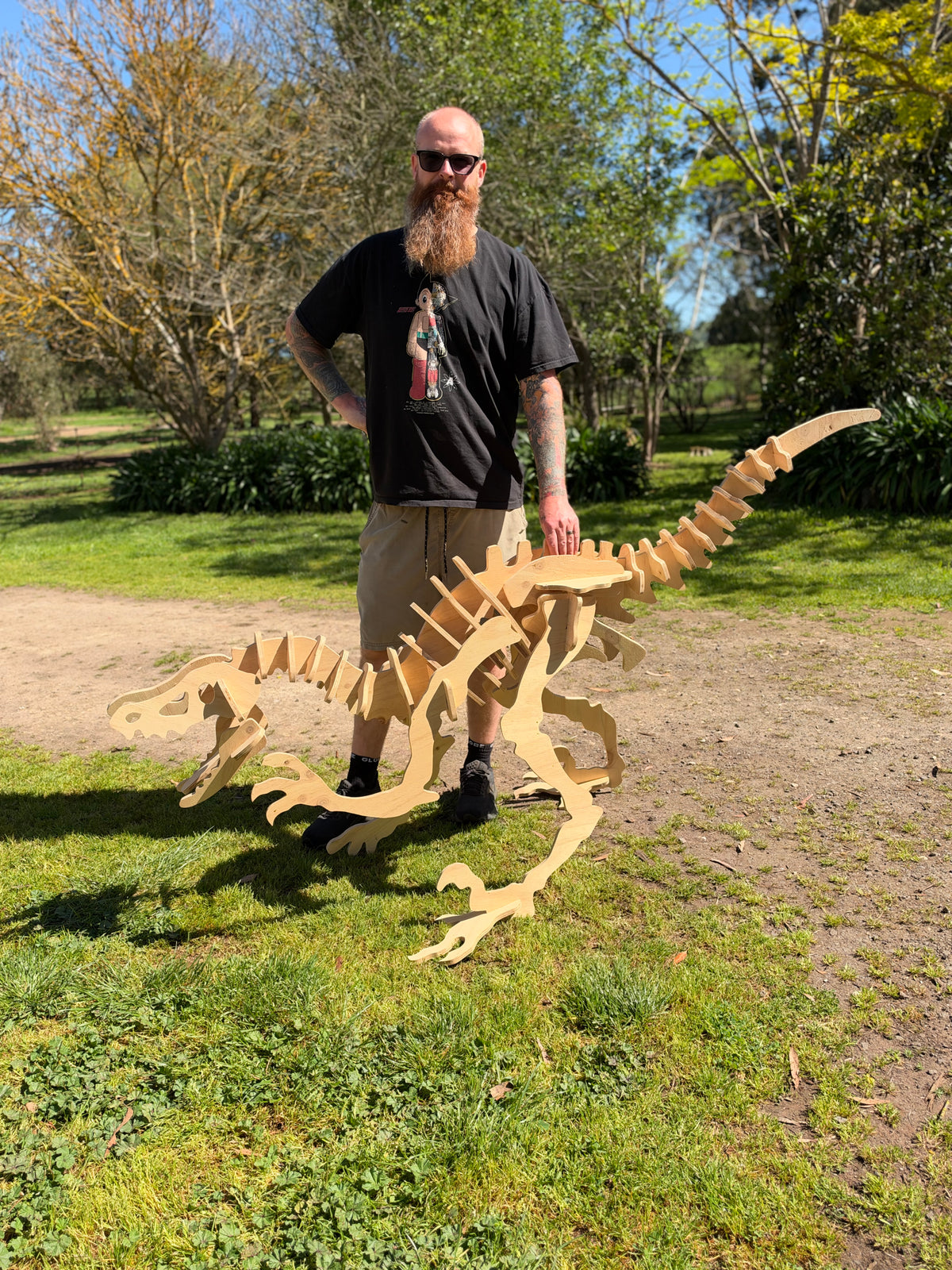 200cm Velociraptor Dinosaur Sculpture