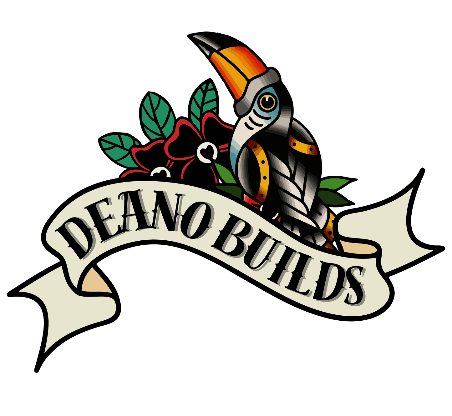 Deano Builds Toucan Sticker