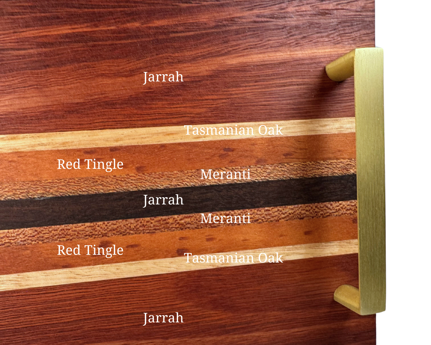 Serving Board - Red Tingle, Jarrah, Tasmanian Oak, Meranti